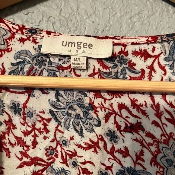 Umgee Floral Kimono Size M/L Womens Boho - Picture 3 of 4